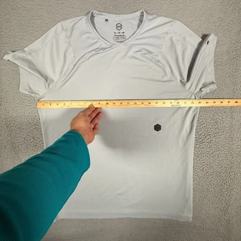 Under Armour Shirt Mens XL Gray Celiant‎ Rush Performance Stretch Gym Workout